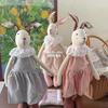 Nordic Handmade Long-Legged Rabbit Doll - Cotton Linen Fabric, Standable, Perfect Birthday Gift Ornament for Kids.