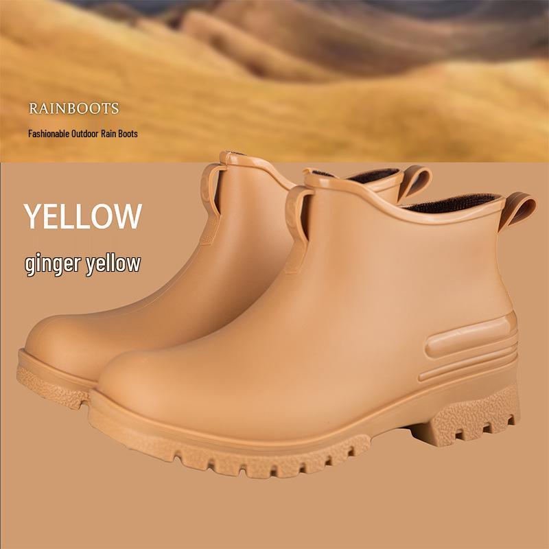 

Унісекс Модні Короткі Дощові Чоботи з Вельветом, Нековзним, Водонепроникним Дизайном для Жінок 37