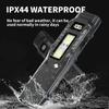 LED Ultra Slim Flashlight USB Charging Mini Camping Light IPX44 Waterproof Portable Pocket Flashlight 1000mAh for Outdoor Hiking