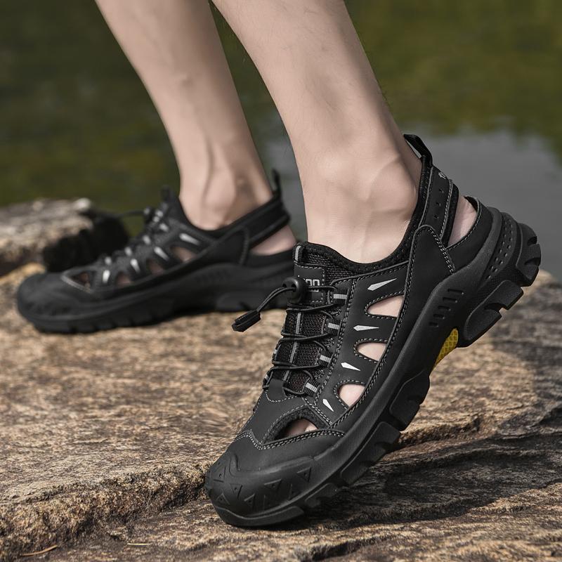 Fashion Summer Fashion New Beach Sandals Anti Collision Hiking Shoes for Outdoor Hiking Comfortable Breathable Thick Soled Mens Shoes