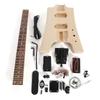 Btuty DIY Unfinished Electric Guitar Kit Guitar Assembly Kit Guitar Kit Guitar Barrel Blank Wooden Guitar Body Replacement Parts Basswood Body Maple