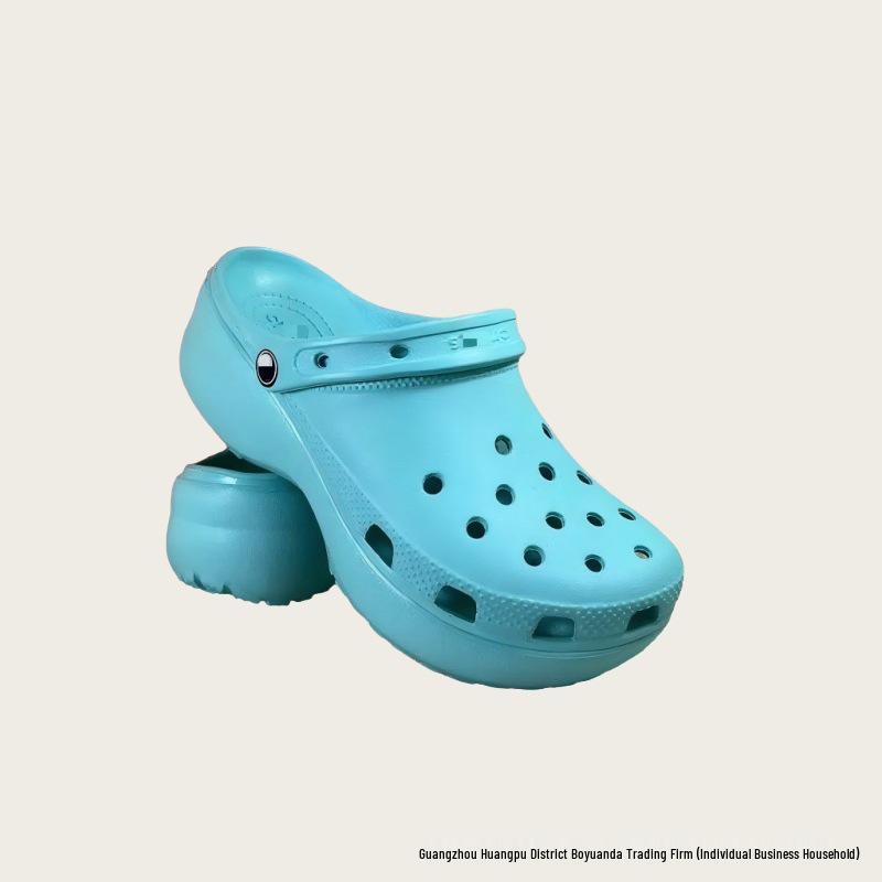 Women's Summer 2025 Thick-Soled Cloud Hole Beach Sandals with Inner Lift