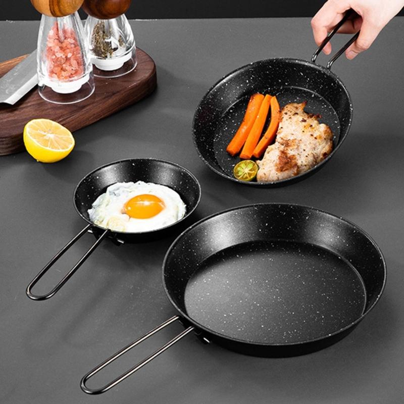 3Pcs Folding Nonstick Frying Pans Portable Outdoor Cookware Light Weight Quick Heating Skillets Cooking Accessory