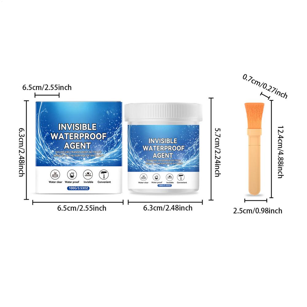

Invisible Waterproof Sealant 100g Transparent Insulation Glue High Temp Resistant Coating Concrete Wood Roof Leak Repair Gel