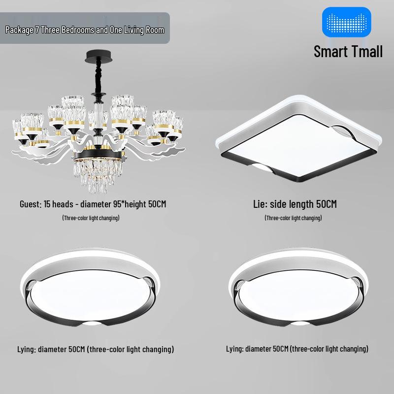 Chinese Style Luminous Crystal Chandelier: Modern Luxury Lighting for Living Rooms and Halls