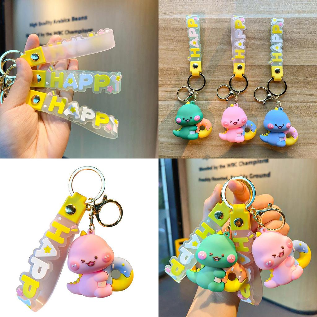 Cute Soft Silicone Dinosaur Keychain Perfect For Birthdays And Graduations