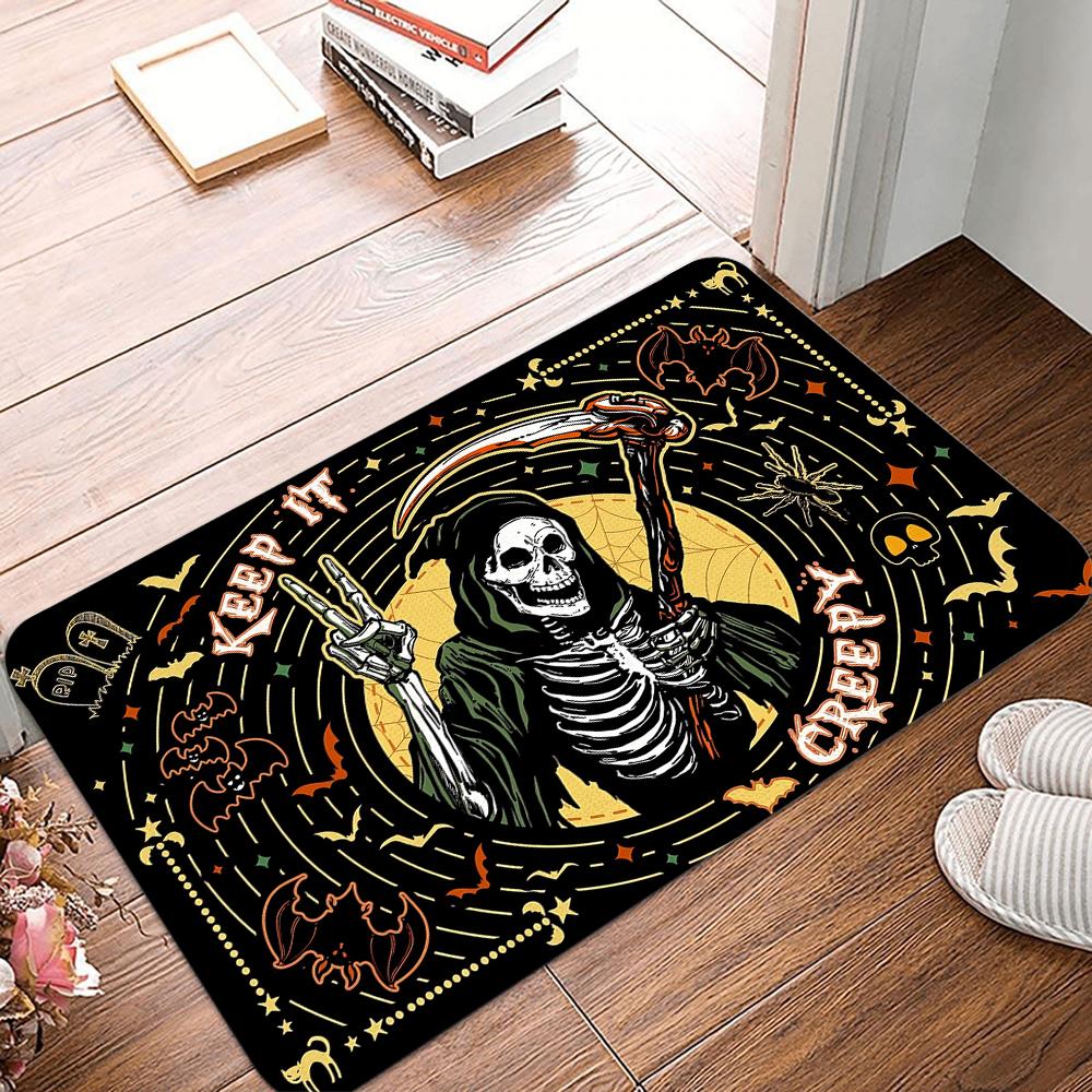Halloween Theme Welcome Entrance Doormat Home Decor Carpet Indoor Outdoor Floor Mat Living Room Bedroom Bath Kitchen Rug