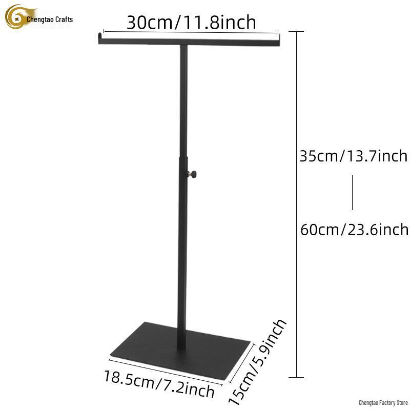 Stainless Steel T-Shaped Handbag & Scarf Display Stand