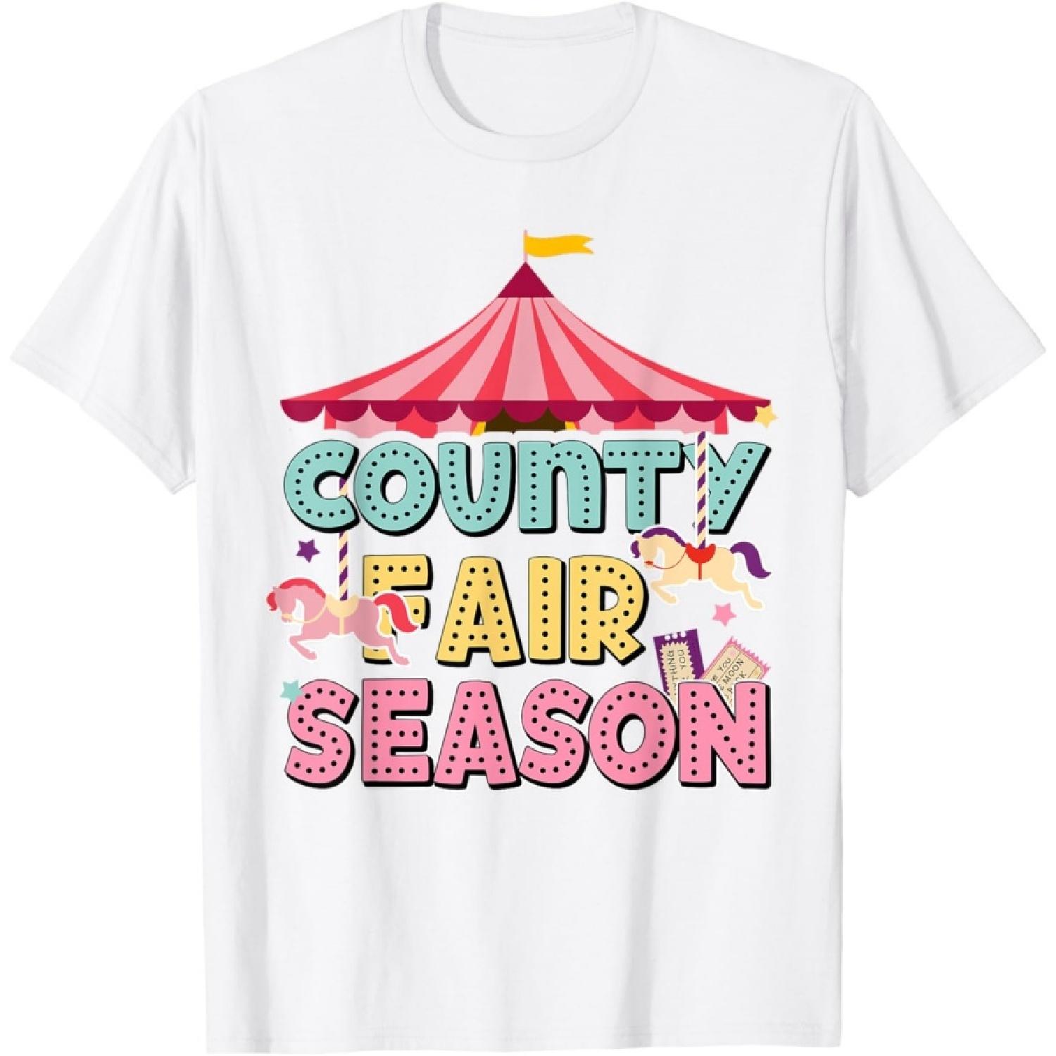 Funny State Fair And County Fair Season Carousel Ride Lover T-Shirt XXXXXL белый