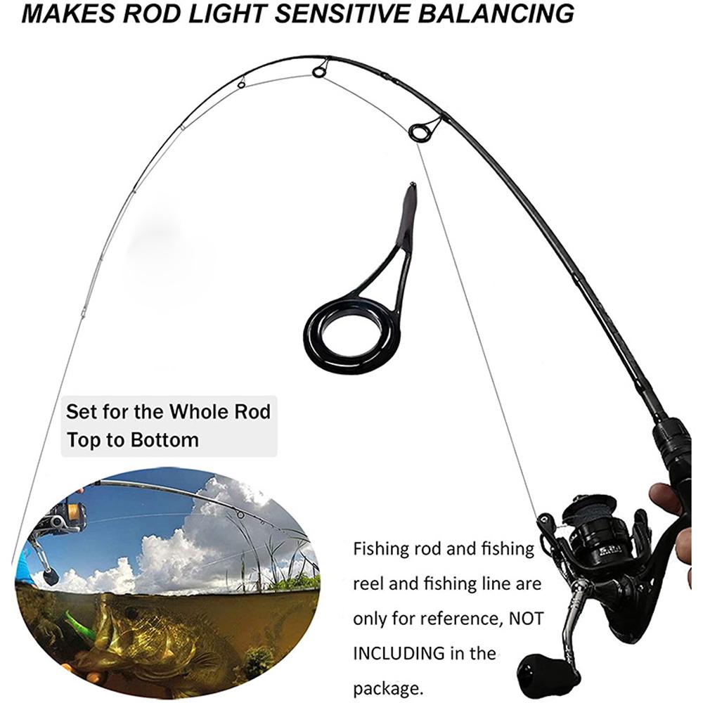 Steel Fishing Accessories Eye Guide Fishing Rod Guide Tip Fishing Pole Circle Ring Wire Loop