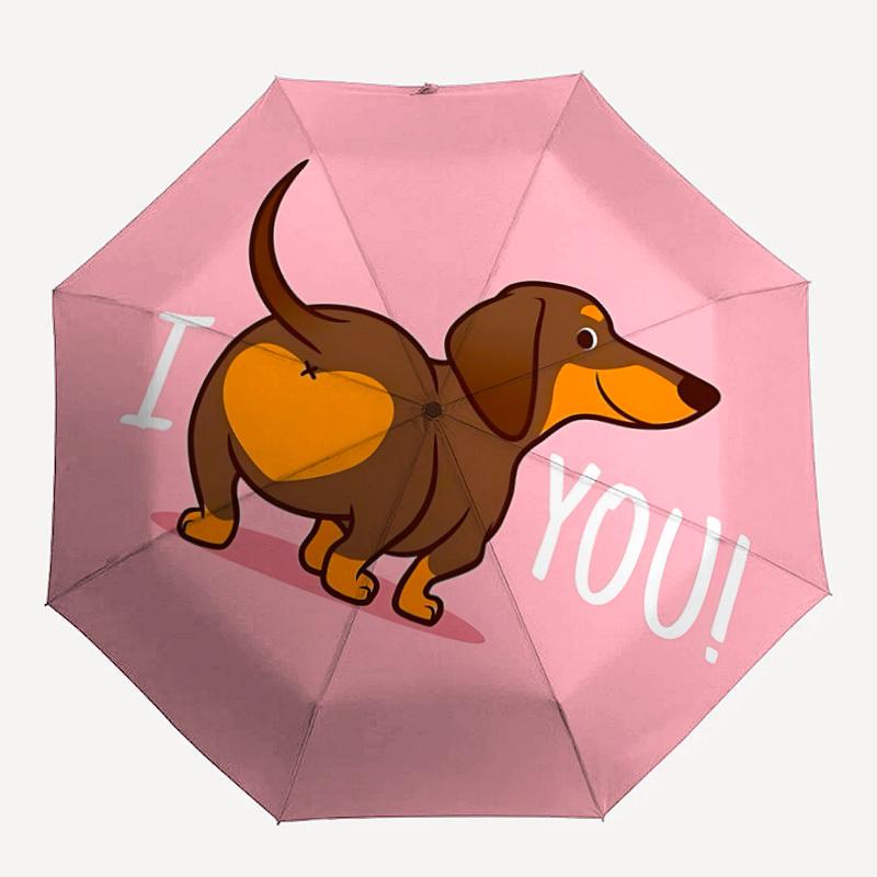 

1PC Dachshund Love Automatic Opening And Closing, Sturdy Iron Frame, Portable Folding Design, Suitable For Men And Women In All Seasons9