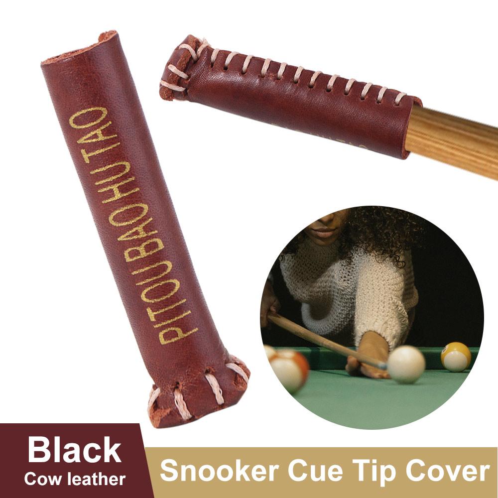 Leather Cue Head Cover Moistureproof Billiard Tip Protector Snooker Cue Protective  Sports Supplies