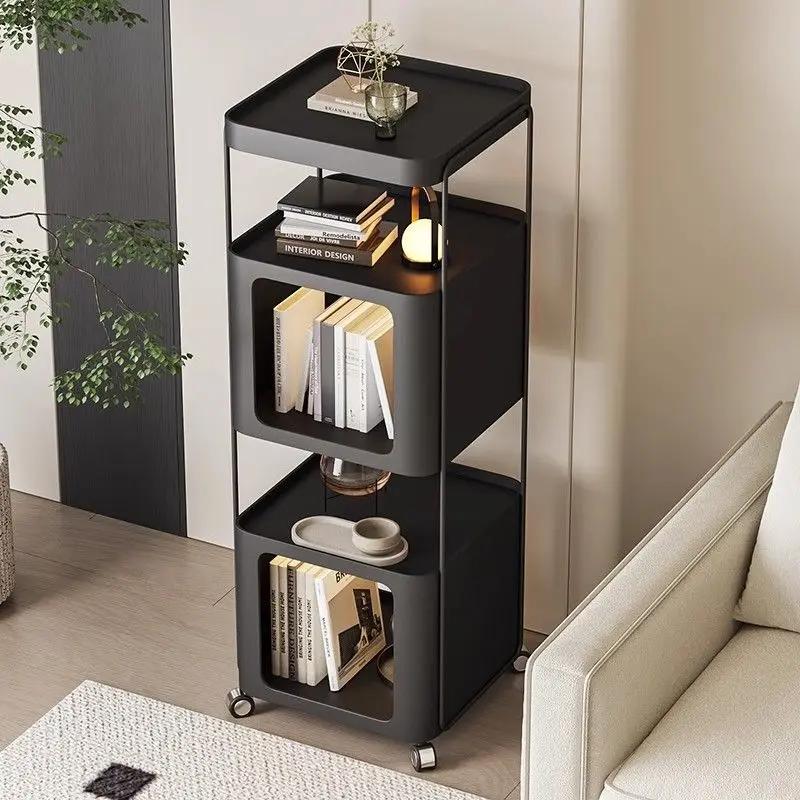 Small cart, living room, household, small unit, side cabinet, bookshelf, simple and modern storage rack