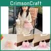 Trendy And Lovely Pearl Handle Bowknot Handbag For Kids In Soft Pink Color For Everyday
