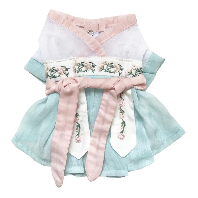 Pet Chinese Clothing Dog Summer Dress Thin Teddy Puppy Clothes Chinese Style Pet Skirt Ancient Style Cat Shirt Pet Costume