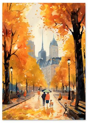 Poster Illustration New York Autumn