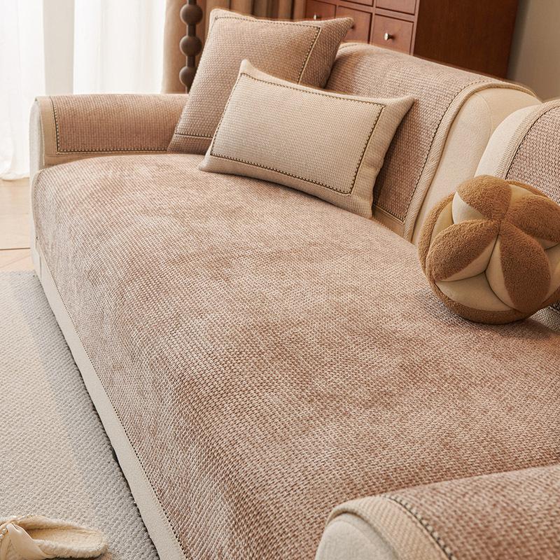 

Woven Cotton and Linen Sofa Cushion for All Seasons Universal Non-slip Sofa Cover Cover New 2025 Backrest Cover Cloth Towel 70x70cm 1pcs