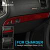 Carbon Fiber for Dodge Charger 2015 2016 2017 2018 2019 2020 2021 2022 2023 Headlight Switch Co-pilot Storage Box Sticker