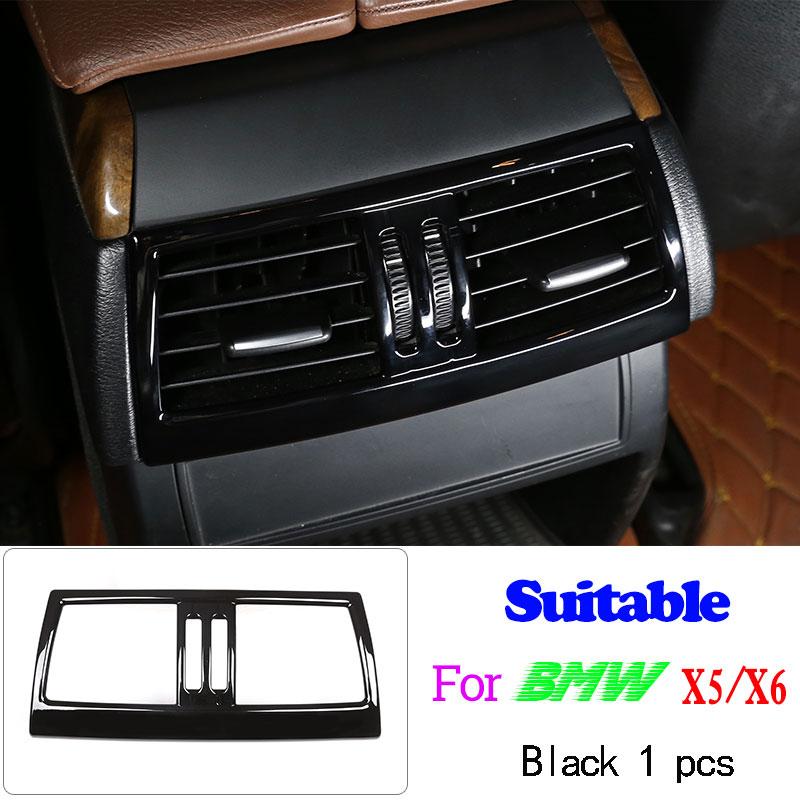 Glossy Black ABS Car Interior Steering Wheel Decoration Strip Frame Cover Trim Sticker For BMW X5 X6 E70 E71 2008-2013