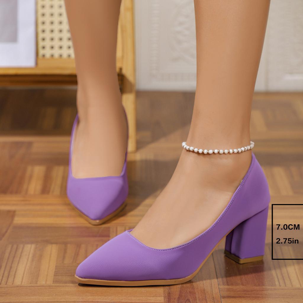 Autumn and winter new sexy light mouth pointed high heel professional French thick heel single shoes