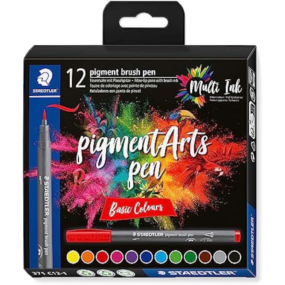 Staedtler Water-based Pen Pigment Blush Pen 12 Colors 1 Set 371 C12-1