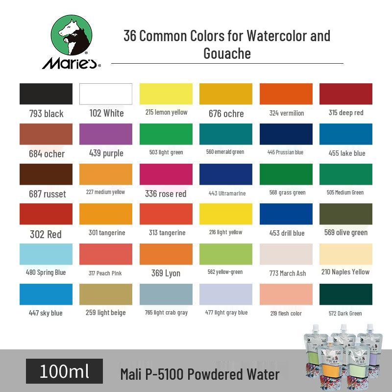 Mali Concentrated Gouache Paint Refill - Jelly Pigment for Art Exams