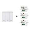 1/2/3 Gang Wireless Remote Control Switch Push Button 433MHZ Wireless Switch ON/OFF Switch Wall Panel Intelligent Switch