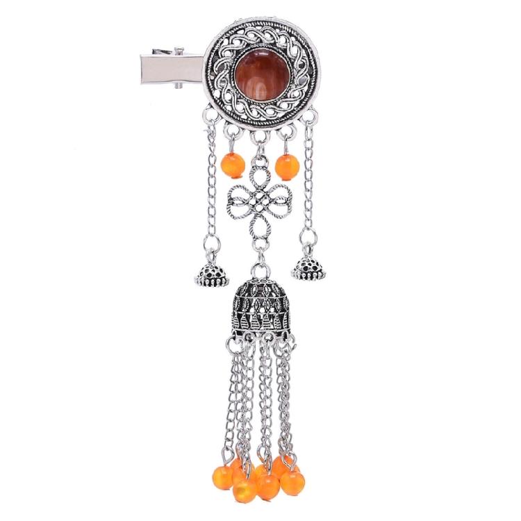 Exotic Hair Clip Side Clip with Tassels For Women Kazak Styles Hair Styling Accessory for Formal Event Costume Accessory