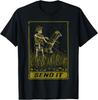 Send It Vintage Bowfishing Skeleton Outdoor Adventure Art T-Shirt