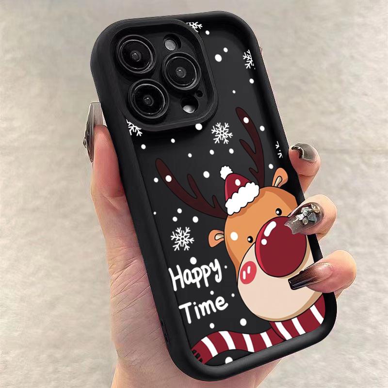 For Xiaomi 14T Case Poco F6 Case Christmas Deer Phone Case for Xiaomi Mi 11 Lite 13T 13 12T 12 14 Poco M6 X6 X5 X3 F5 Pro Cover
