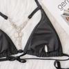 Swimwear Sexy Hollow Retro Crystal Diamond Bikini Strap Women's Swimwear