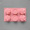1Pc 6 Cavity Flowers Silicone Mold DIY Handmade Fondant Cake Baking Chocolate Sugar Cake Tool Resin Polymer Clay Making Mould
