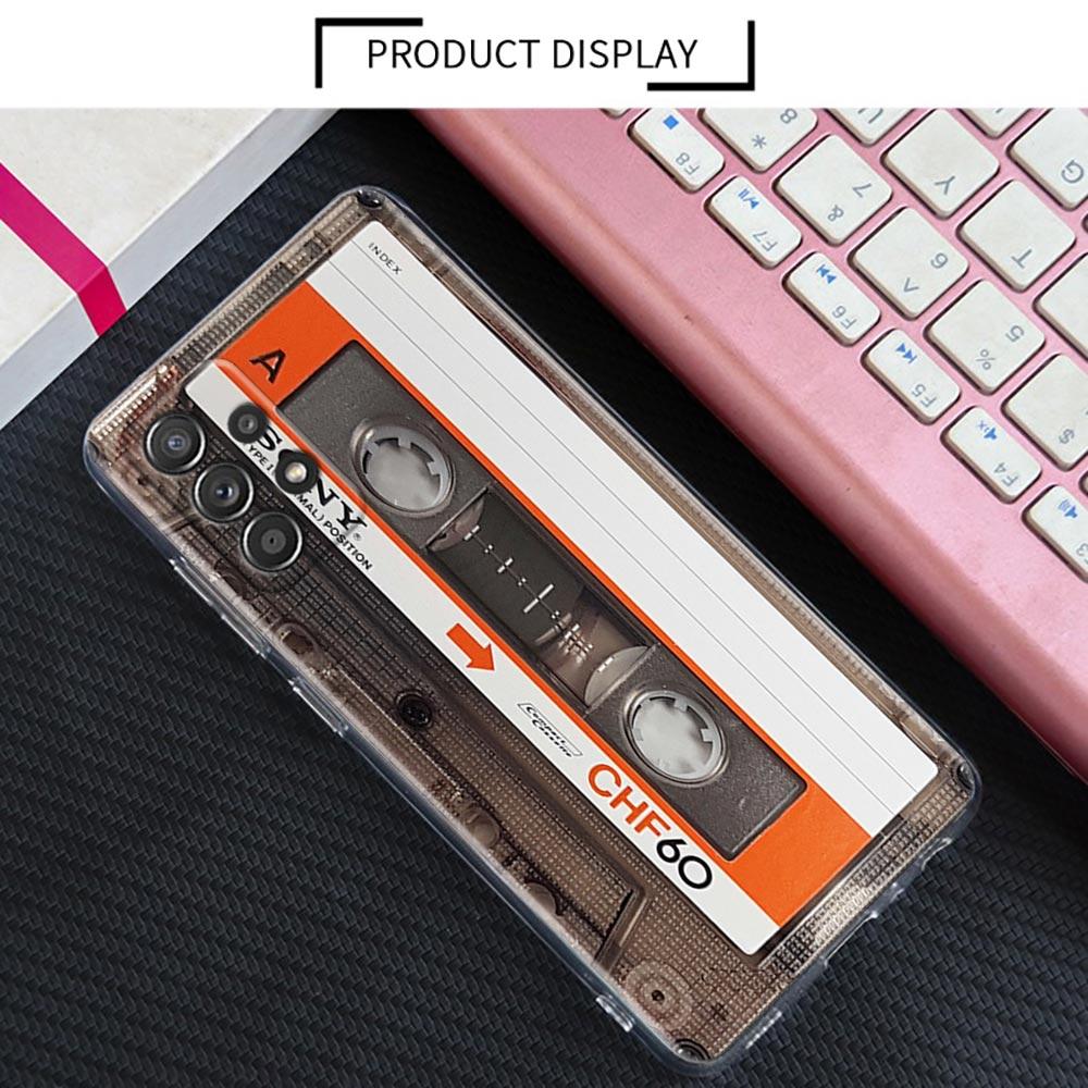 Music Cassette Tape Video Camera Case For Samsung Galaxy A55 A35 A06 A52 5G A53 A72 A53 A15 A51 A33 A32 A41 A22 A23 Phone Cover