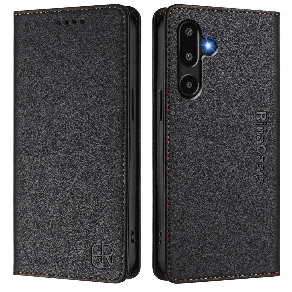 For Samsung Galaxy M16 5G/Galaxy F16 5G Leather Case RINACASIS RC01 Phone Cover with RFID Blocking Wallet Stand