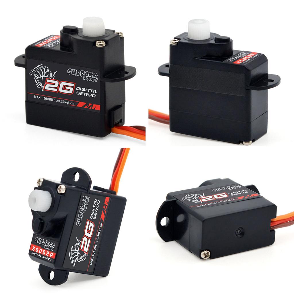 2g RC Aircraft Plastic Gear Low Voltage Micro Digital Servo Kits with Arm Screw for Children Playing Gifts Toy
