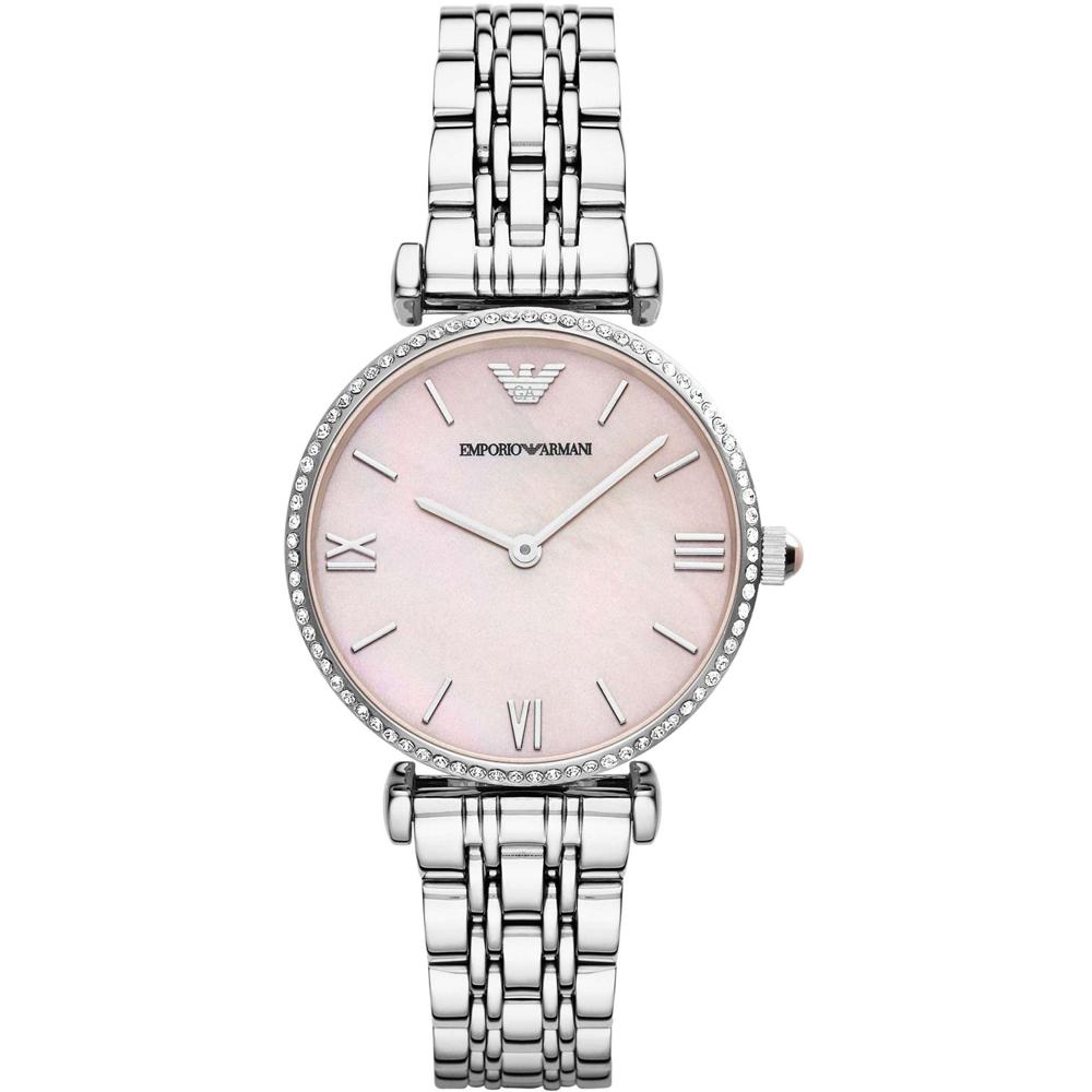 

Emporio Armani Gianni T-Bar Mother of pearl Stainless steel Ladies Quartz Watch AR1779 мать жемчужного
