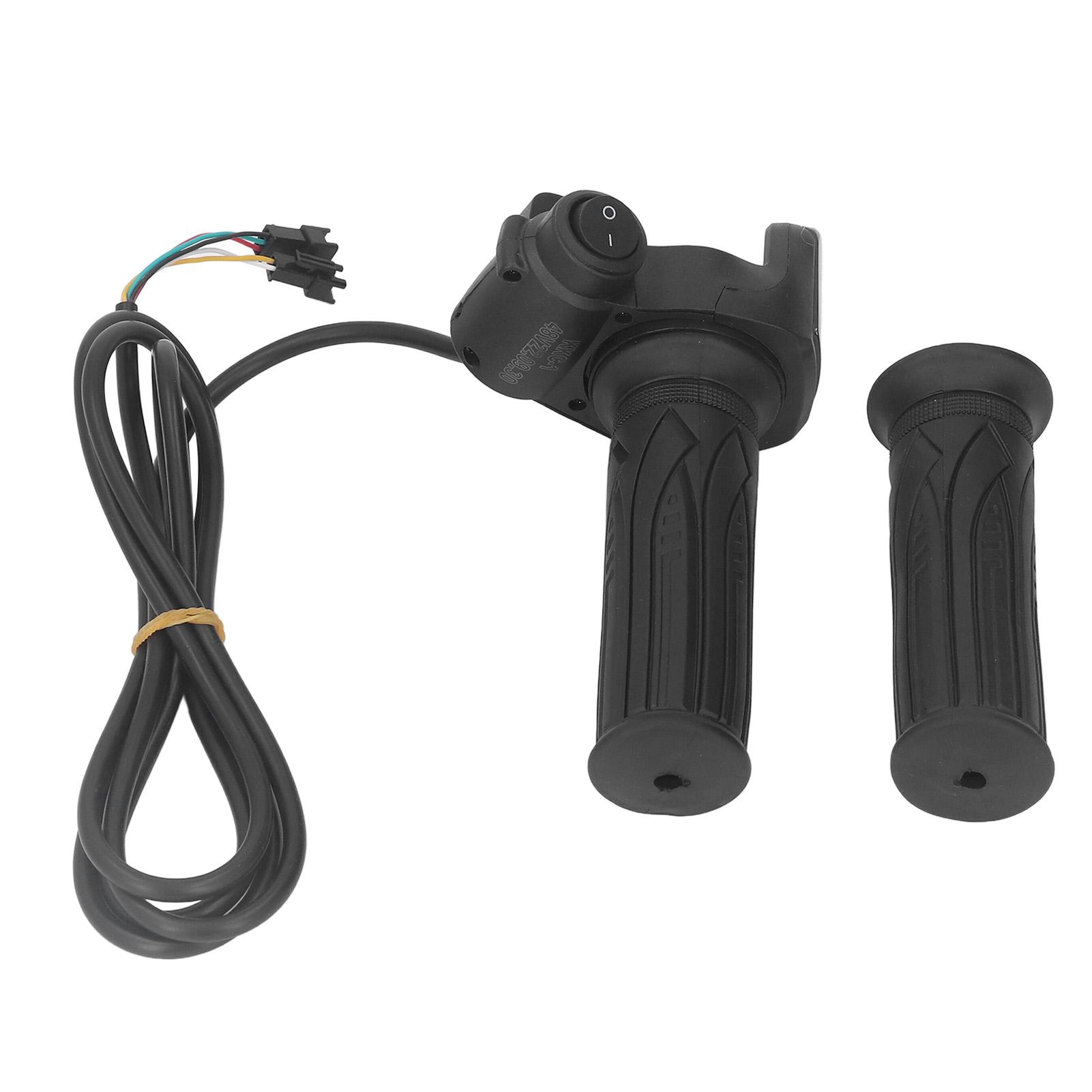 

1 Pair Electric Bike Throttle Grip Rubber Twist Throttle Grips with LED Battery Display for Electric Bicycle Scooter