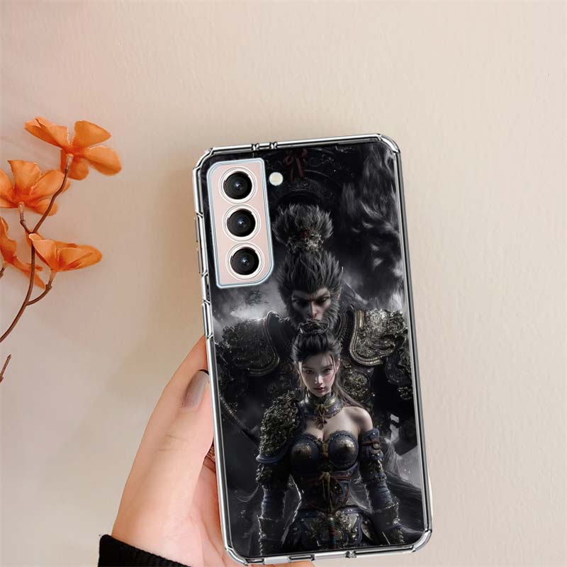 Black Myth Wu Kong Clear Phone Cases for Samsung S26 Ultra Galaxy S25 Edge S24 S23 FE S21 Plus S20 S22 S10 Cover Patterned Compa