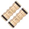 2Pcs Pipe Connector Brass Male To Male Quick Connect Hose Joint Tube Fitting Set Kit 12in