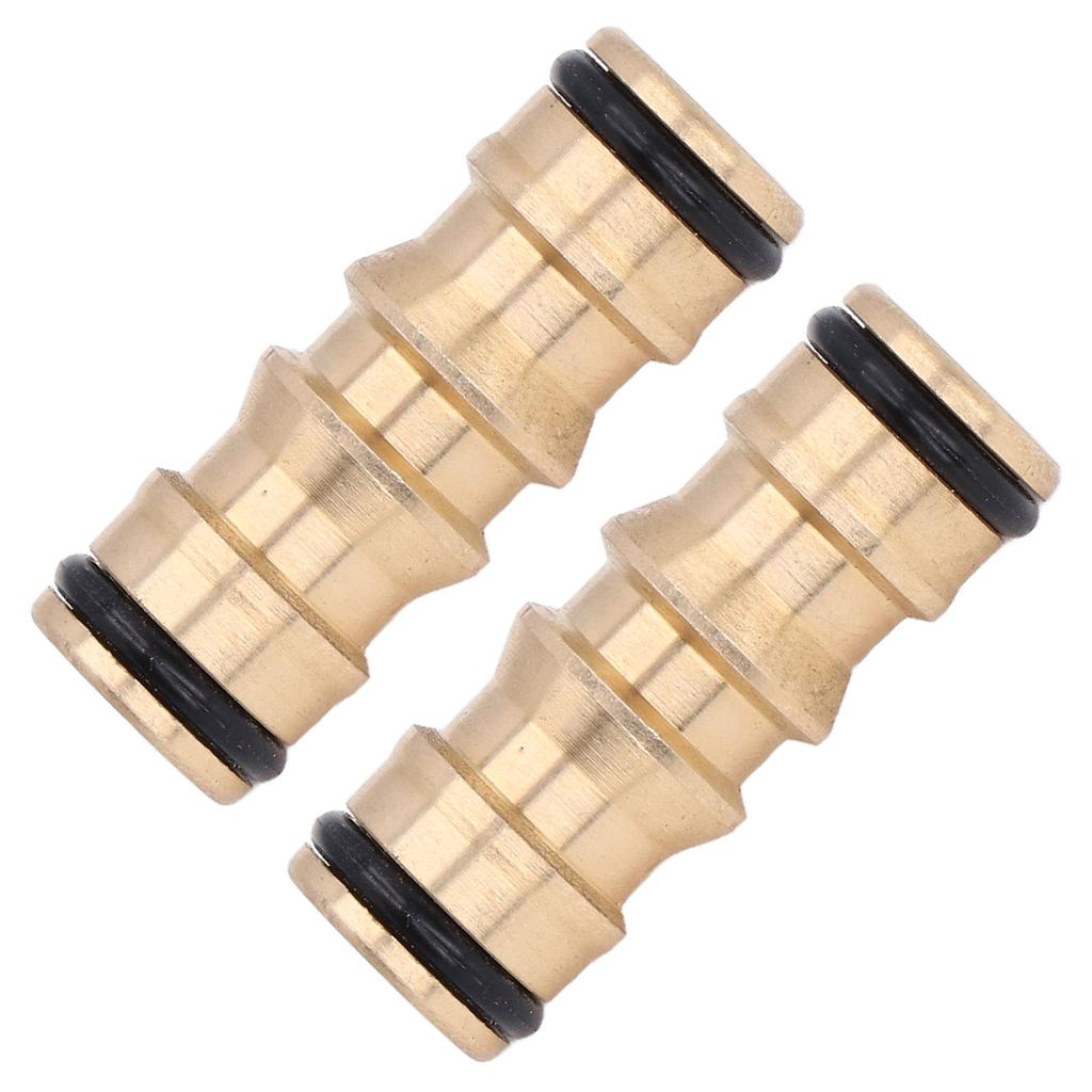 2Pcs Pipe Connector Brass Male To Male Quick Connect Hose Joint Tube Fitting Set Kit 12in