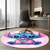 Stitch Printed Round Rug Carpet Chair Rug Area Rug Entryway Doormats,for Office Chair Living Room Bedroom Kitchen Room.