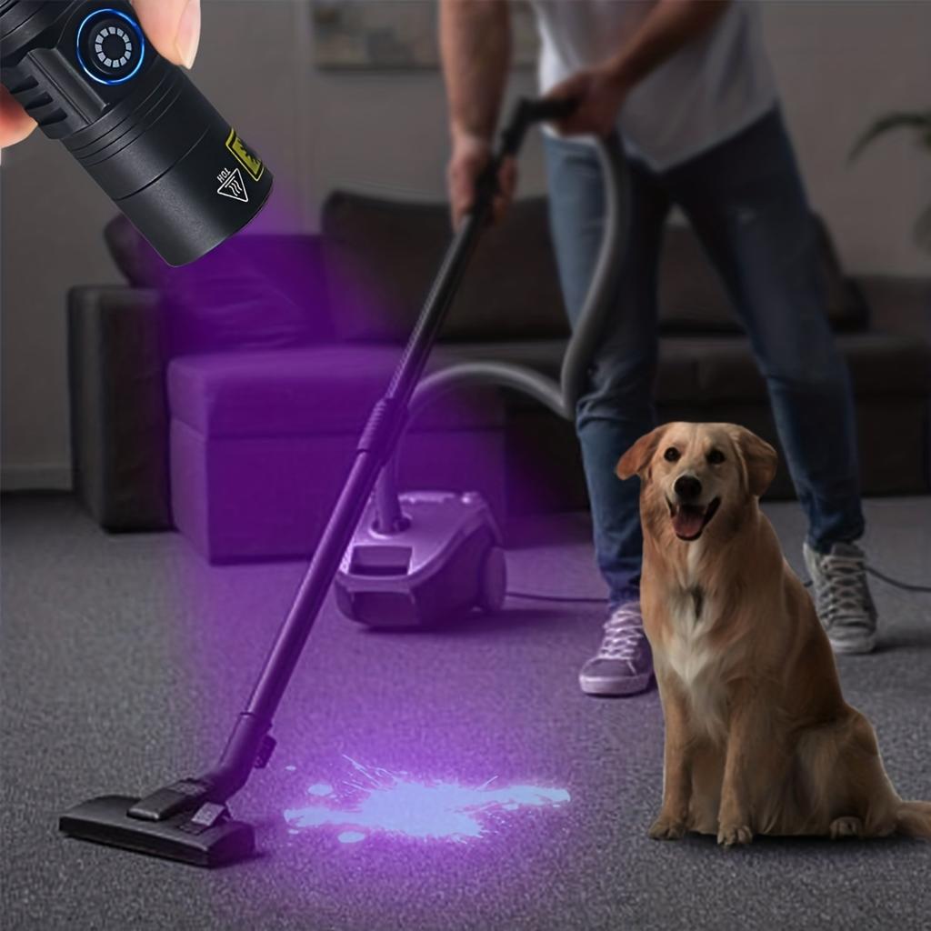 5W 365nm UV Black Light Torch Rechargeable High-Intensity 365nm UV Flashlight Ultraviolet Detector for Jade Money Pet Stain Tool
