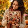 1 Set Kit Pittura Perle Tema Autunnale Creativo Kit Pittura Diamante Kit Arte Diamante Scintillante Kit Pittura Perle Fai da Te Regalo del Ringraziamento