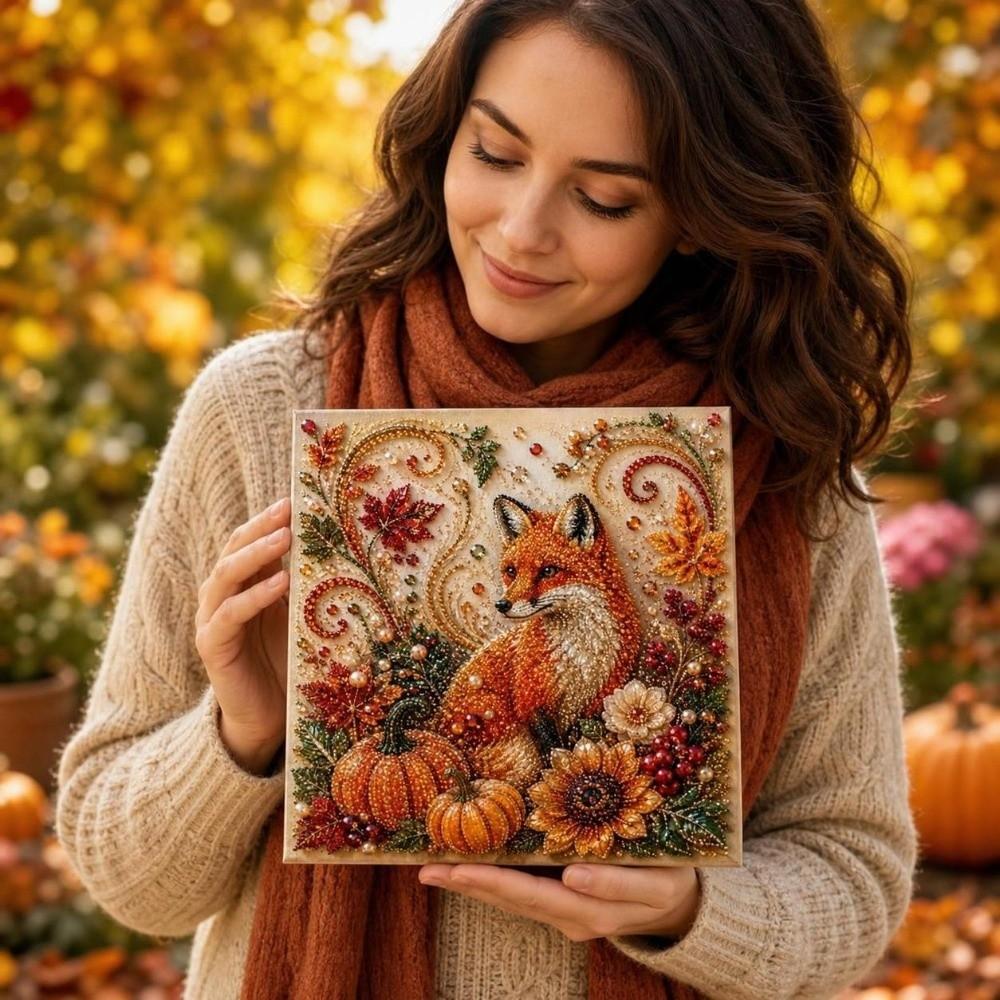 1 Set Kit Pittura Perle Tema Autunnale Creativo Kit Pittura Diamante Kit Arte Diamante Scintillante Kit Pittura Perle Fai da Te Regalo del Ringraziamento