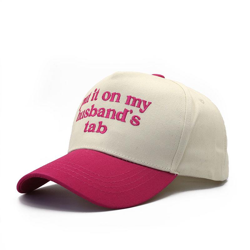 European and American Fashion Retro Letter Embroidery Cap Men's and Women's Leopard Print Cotton Cloth Color Matching Baseball Cap Street Visor Hat