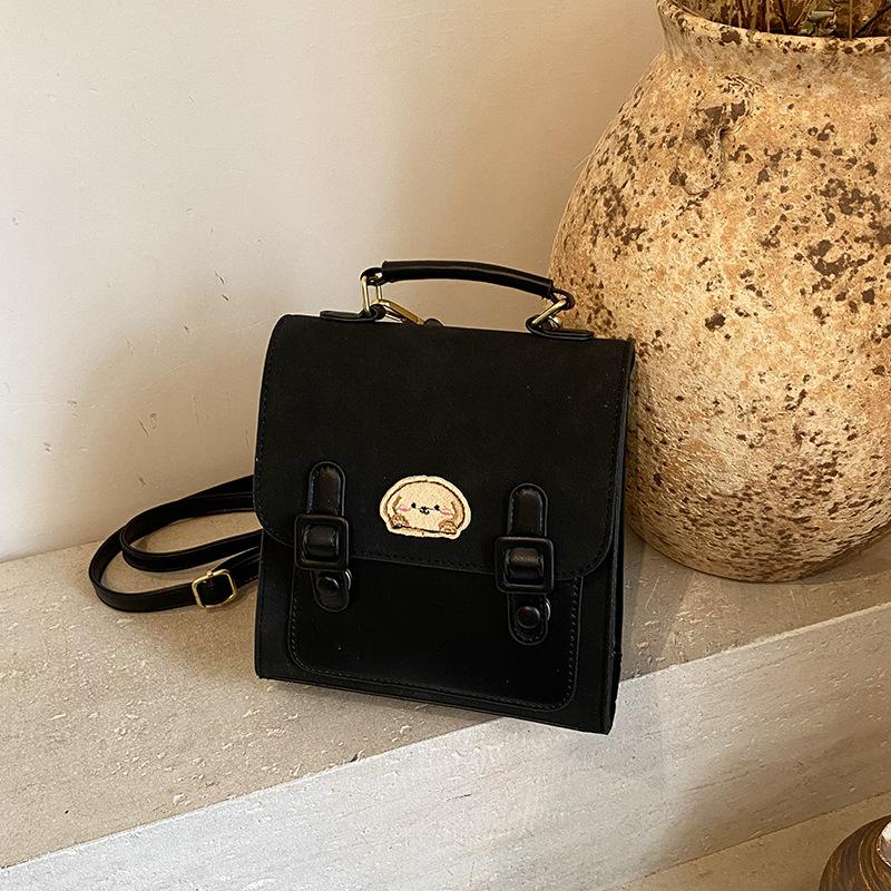 Ретро маленькая сумка осень новый рюкзак женский ручной простой нишевый школьный рюкзак высокой ценности