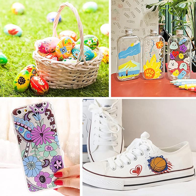 Guangna 1000 Acrylic Markers, 48 Washable Colors for Ceramic, Stone Painting, Graffiti, Water-Based Pens