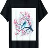 Sakura Season Blue Bird  Cherry Blossom T-Shirt
