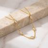 Exquisite Stainless Steel Finger Hand Chain for Women Light Luxury Rhinestone Golden Color Bracelet Party Jewelry Accessory