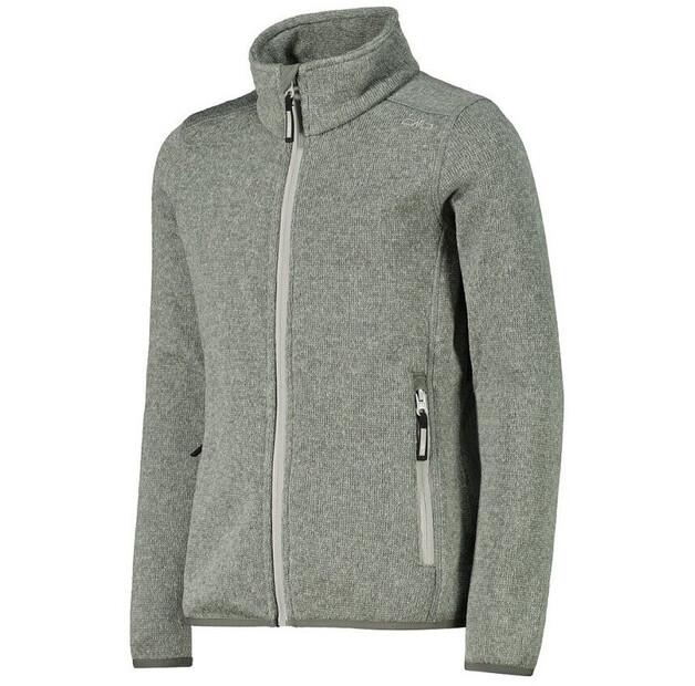 CMP Boys Melange Knit-Tech Fleece Jacket Without Hood